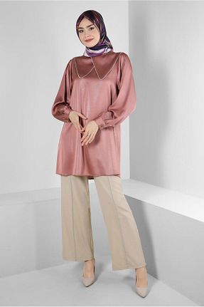 شلوار پارچه ای بژ زنانه بلند Alvina - کد 803863882