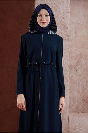 مانتو بلند حجاب سرمه ای زنانه Alvina - کد 865662335