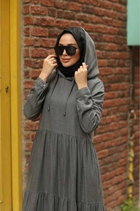 لباس حجاب طوسی زنانه اورسایز Neways - کد 929814006