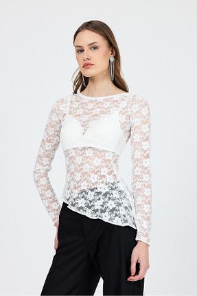 بلوز سفید زنانه رگولار Rays - کد 929840565