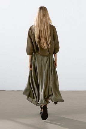 دامن سبز زنانه Liyosel Massimo Dutti - کد 929843511