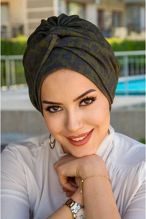کلاه شنای حجاب خاکی زنانه Aişe Tesettür - کد 807527397