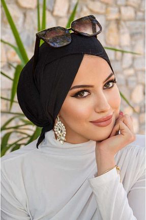روسری مشکی ساتن Aişe Tesettür - کد 747194213