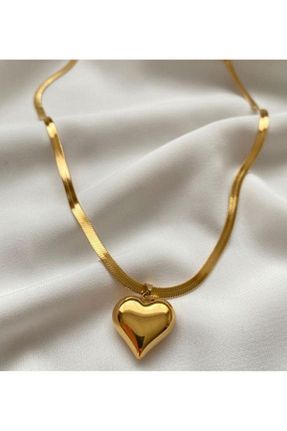 گردنبند جواهر زرد زنانه فلزی Ervalina - کد 929852597