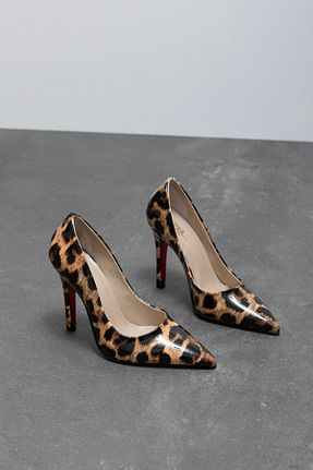 کفش استایلیتو قهوه ای پاشنه نازک wolk shoes - کد 929867152