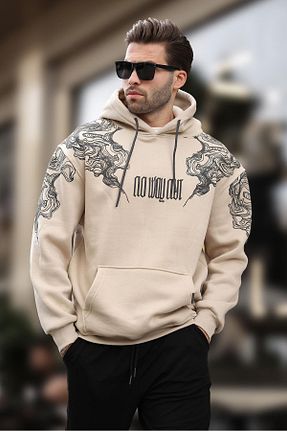 سوئیشرت بژ مردانه چاپی Madmext - کد 846706013