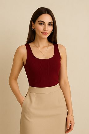 بادی زرشکی زنانه یقه مربعی modavingo - کد 929866868
