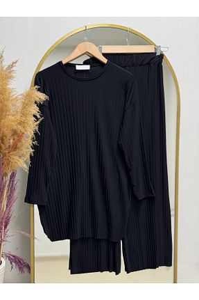 ست بالاتنه و پائین تنه حجاب مشکی زنانه رگولار Ebrar Store - کد 929876367