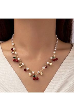گردنبند جواهر زنانه برنجی byozanyılmaz - کد 929871555