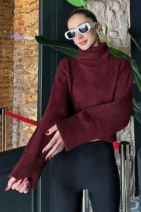 پلیور زرشکی زنانه ساده Madmext - کد 876251408