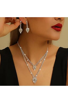 ست جواهر سفید زنانه 1+ byozanyılmaz - کد 929871350