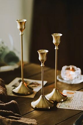 شمعدان و شمع گیر متالیک فلزی TR Turan Collection - کد 929880469