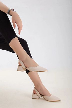 کفش پاشنه بلند کلاسیک نباتی زنانه چرم مصنوعی Satenora - کد 929872124