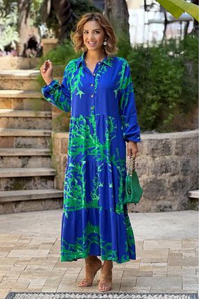 لباس آبی زنانه بافتنی Nevin Kaya Moda - کد 929875237