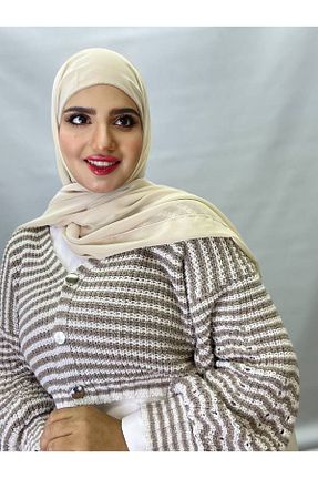 شال بژ زنانه شیفون ALADİYAR - کد 929882831