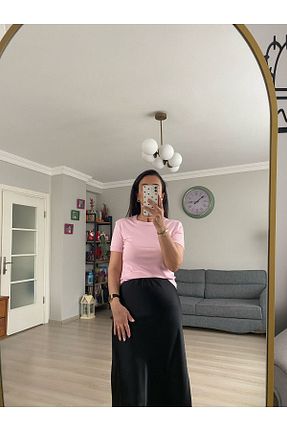 تیشرت صورتی زنانه اسلیم فیت duygutufanbutik - کد 929888675