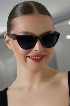 عینک آفتابی قهوه ای زنانه UV400 Eyesofia - کد 849628029
