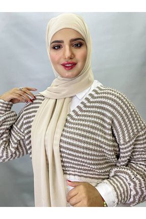 شال بژ زنانه شیفون ALADİYAR - کد 929882831