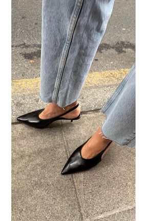 کفش پاشنه بلند کلاسیک مشکی زنانه چرم مصنوعی Eataly Shoes - کد 929888877