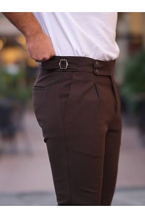 شلوار قهوه ای مردانه ویسکون REX MODA - کد 929894286