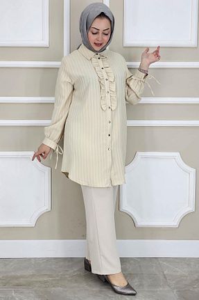 ست بالاتنه و پائین تنه حجاب طوسی زنانه رگولار PYS - کد 929889723