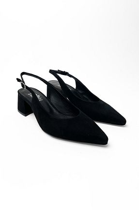 کفش پاشنه بلند کلاسیک مشکی زنانه چرم خالص RABU - کد 905737778