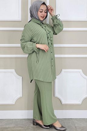 ست بالاتنه و پائین تنه حجاب سبز زنانه رگولار PYS - کد 929889717