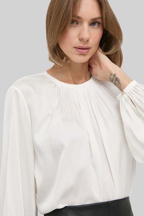 بلوز سفید زنانه ساده BOSS - کد 929891517