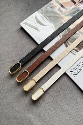 کمربند مشکی زنانه چرم مصنوعی H&E LUXURY DESIGN - کد 929889187