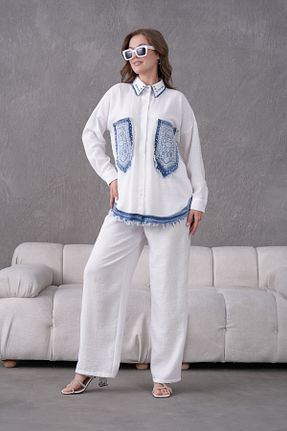 ست بالاتنه و پائین تنه نباتی زنانه بافتنی Miss Allos - کد 929918353