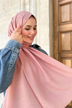 شال صورتی زنانه ویسکون Aker - کد 929927769