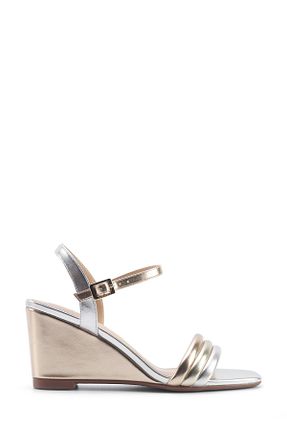 صندل طلائی زنانه پاشنه پر Nine West - کد 904262803