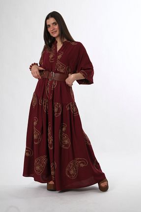 لباس زرشکی زنانه بافتنی ABBRA - کد 929931571