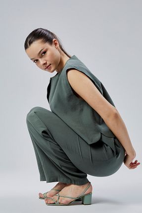 شلوار سبز زنانه بافتنی Bolivente - کد 929930250