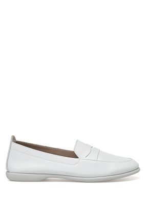 کفش لوفر سفید زنانه چرم خالص Nine West - کد 472035708