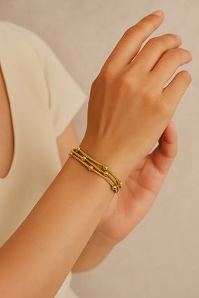 دستبند استیل (فولاد) رنگی زنانه استیل (فولاد) Bige Sultan - کد 922049264