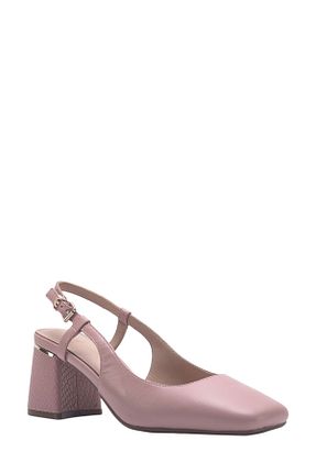 کفش پاشنه بلند کلاسیک بژ زنانه چرم مصنوعی Nine West - کد 807665566