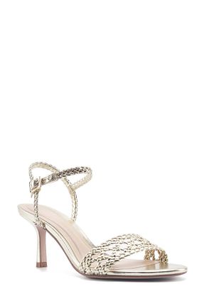 صندل طلائی زنانه پاشنه نازک Nine West - کد 924500710