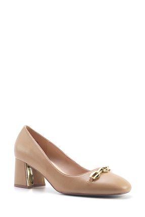 کفش پاشنه بلند کلاسیک قهوه ای زنانه چرم مصنوعی Nine West - کد 899657870