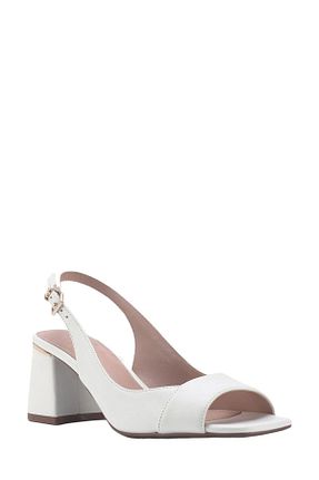 صندل سفید زنانه پاشنه ضخیم Nine West - کد 807662775