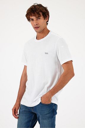 تیشرت سفید مردانه یقه دوچرخه VENA - کد 834263700