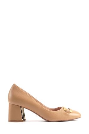 کفش پاشنه بلند کلاسیک قهوه ای زنانه چرم مصنوعی Nine West - کد 856409944