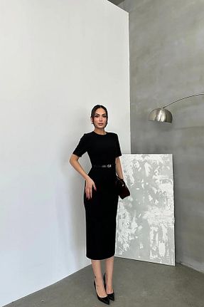 لباس مشکی زنانه کرپ Deafox - کد 929598877