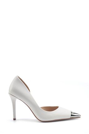 کفش پاشنه بلند کلاسیک سفید زنانه چرم مصنوعی Nine West - کد 900058655