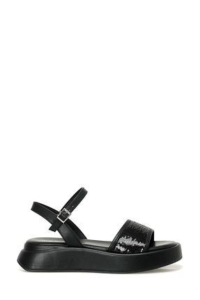 صندل مشکی زنانه پاشنه پر Nine West - کد 827609068