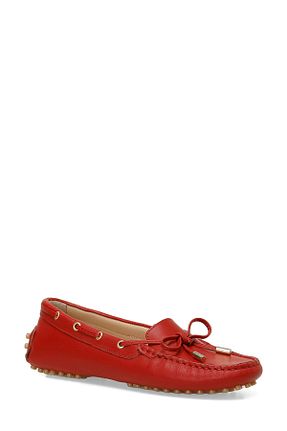 کفش لوفر قرمز زنانه پاشنه کوتاه (1 - 4 سانتی متر) Nine West - کد 922899537