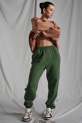 شلوار کرمگن خاکی زنانه اورسایز Madmext - کد 313513605