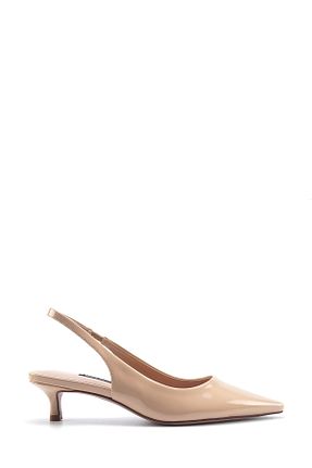 کفش پاشنه بلند کلاسیک بژ زنانه چرم Nine West - کد 894029658