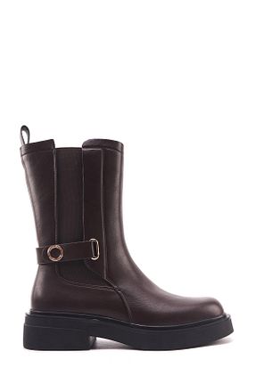 بوت / نیم بوت قهوه ای زنانه چرم مصنوعی Nine West - کد 865651509