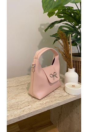 کیف دوشی صورتی زنانه چرم مصنوعی HANWOMEN BAGS - کد 929946204